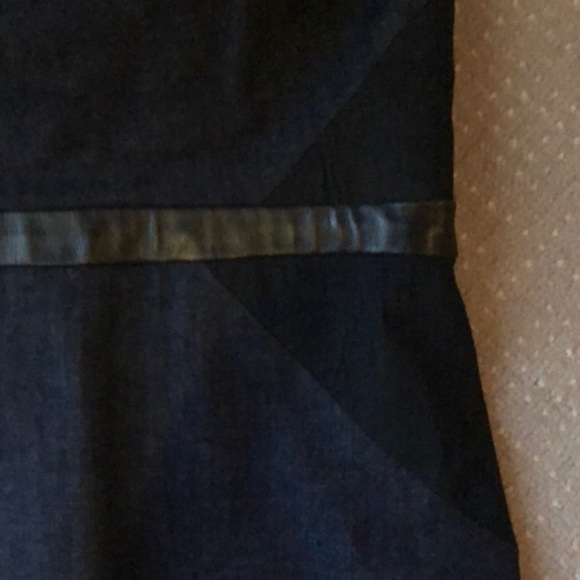 Nicole Miller Artelier denim and leather dress - Picture 2 of 3